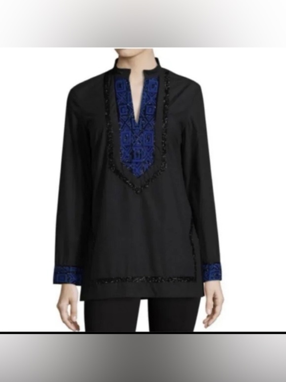 Tory Burch Beaded Tunic. 100% Cotton. Size 2. NWOT. MSRP $328